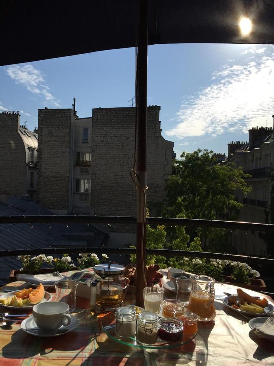 Food close-up, Balcony/Terrace, Breakfast, Sunrise