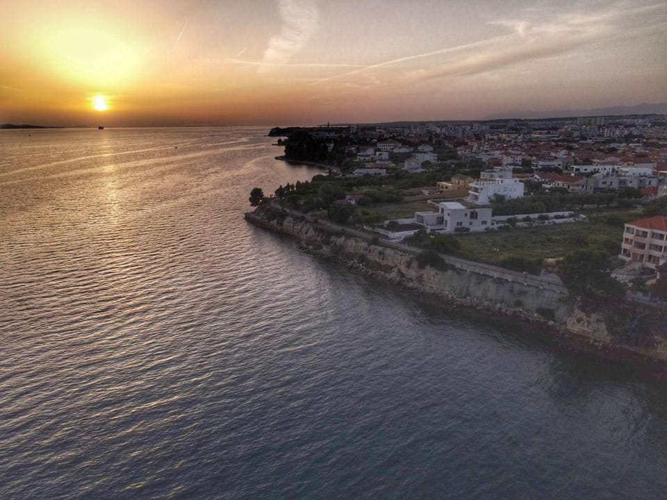 Natural landscape, Bird's eye view, Sea view, Sunset