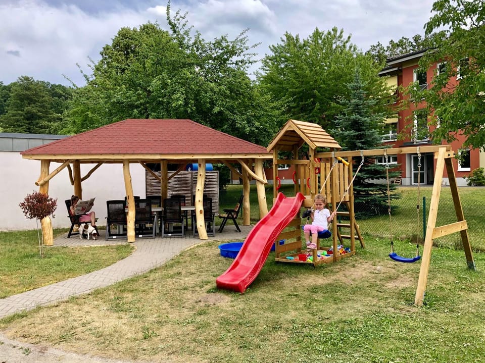 Children play ground, Garden, Seating area, children
