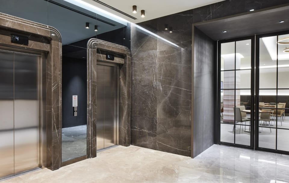 Property building, elevator