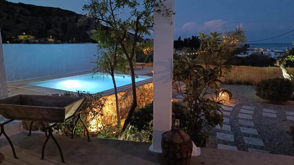 Night, Garden, Garden view, Pool view, sunbed