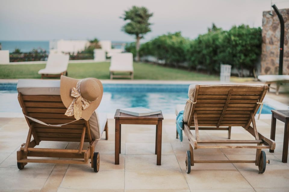 Patio, Natural landscape, Seating area, Pool view, sunbed