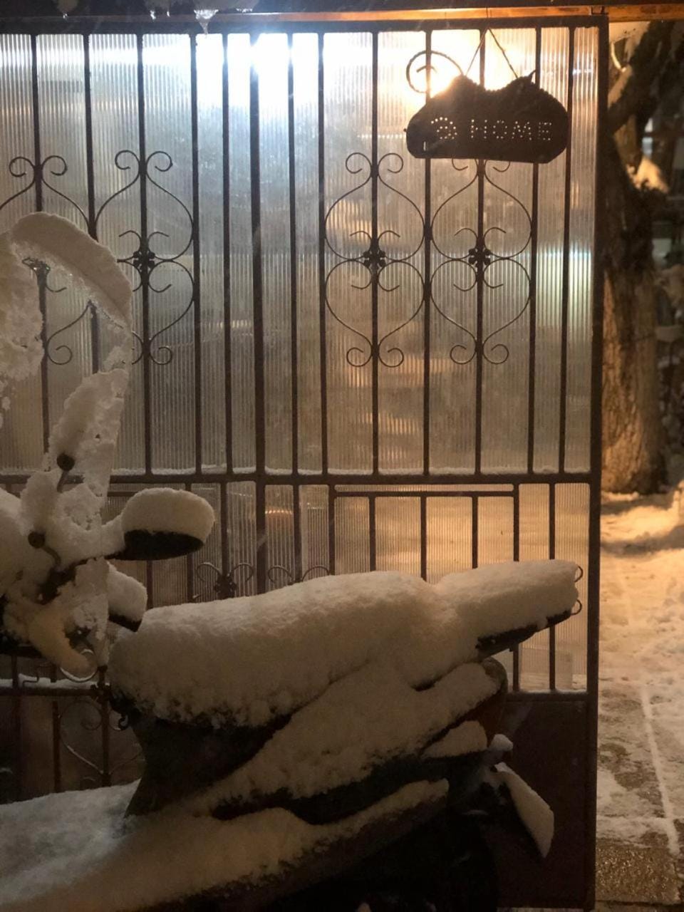 Facade/entrance, Night, Winter, Floor plan, Garden view