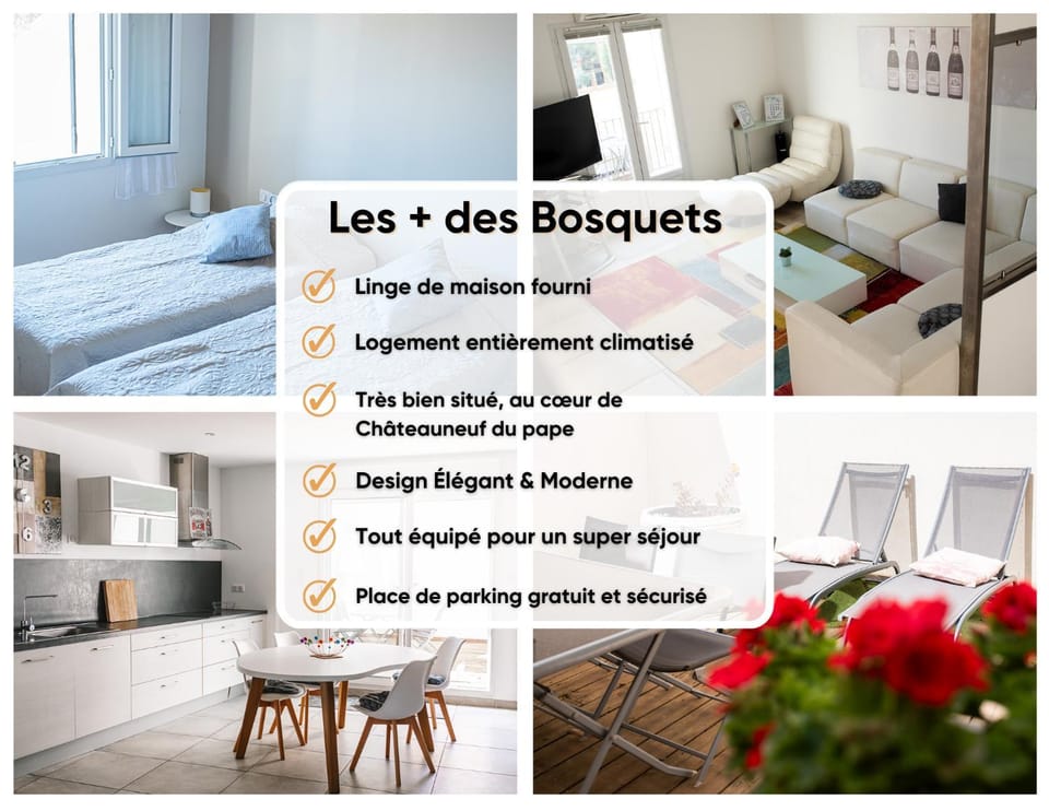 Les Bosquet Charmante Maison 2 Chambres ,parking gratuit au Centre de Châteauneuf-du-Pape House in Provence-Alpes-Côte d'Azur