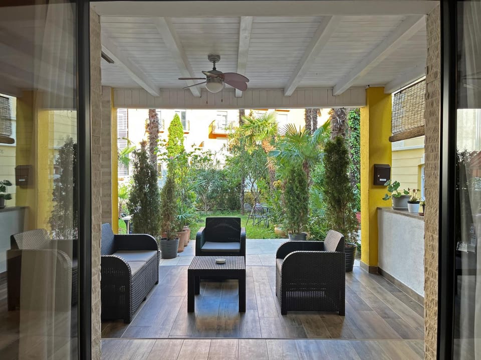 Patio, Seating area, Garden view