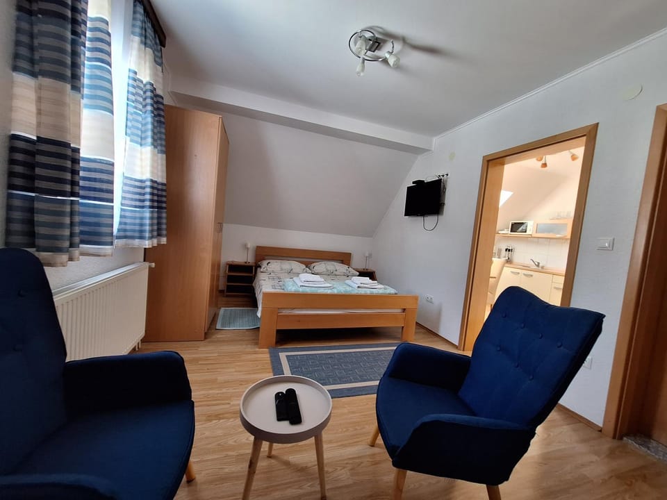 Bed, TV and multimedia, Photo of the whole room, Seating area, Bedroom, heating, wardrobe, air conditioner