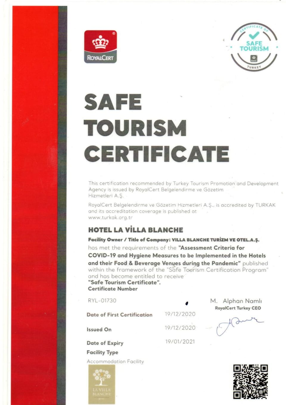 Certificate/Award