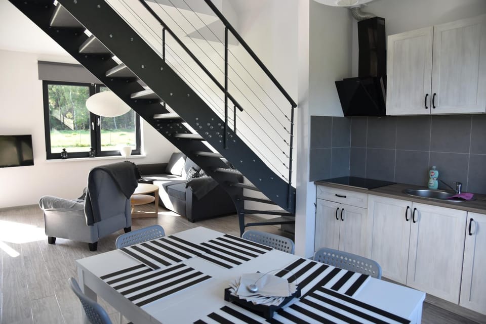 Kitchen or kitchenette, Living room, Dining area