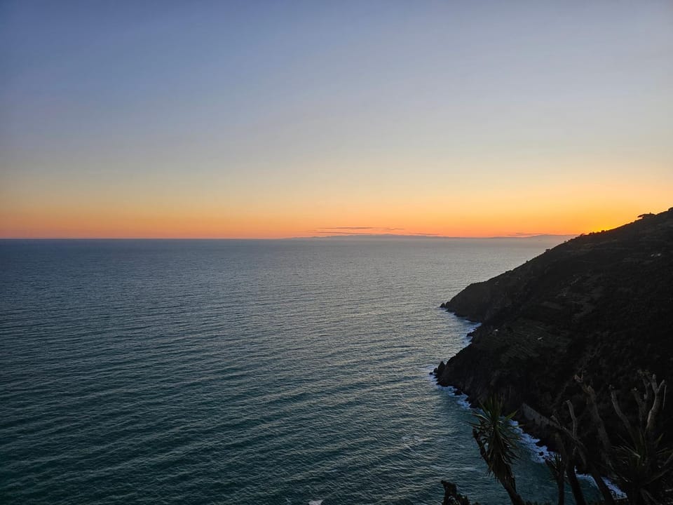 Natural landscape, Mountain view, Sea view, Sunset
