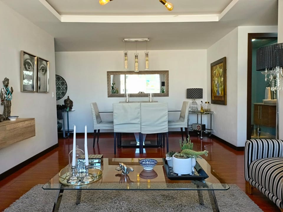 Living room, Seating area, Dining area, Food