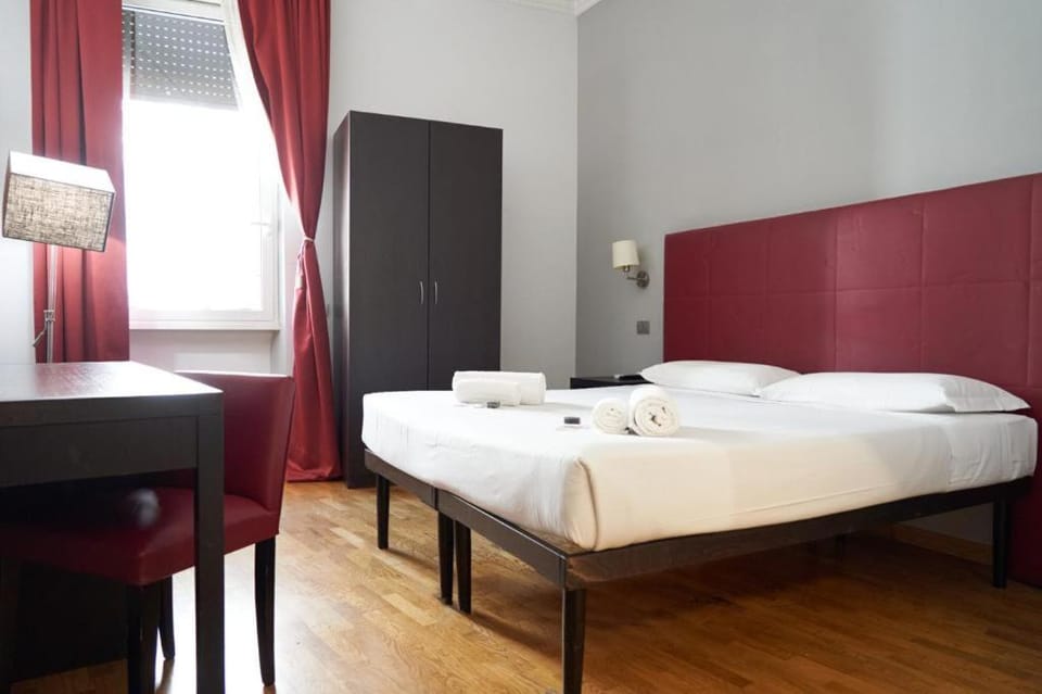 Bed, Bathroom, TV and multimedia, heating, wardrobe