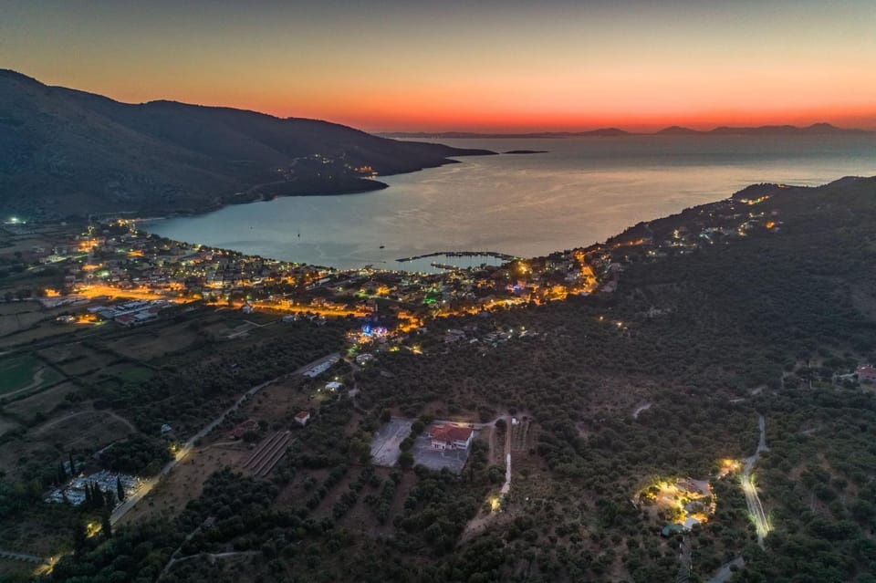 Bird's eye view, Sunset