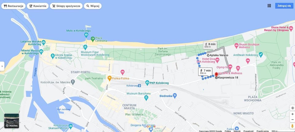 Off site, Area and facilities, Location