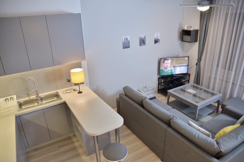 Coffee/tea facilities, Kitchen or kitchenette, Living room