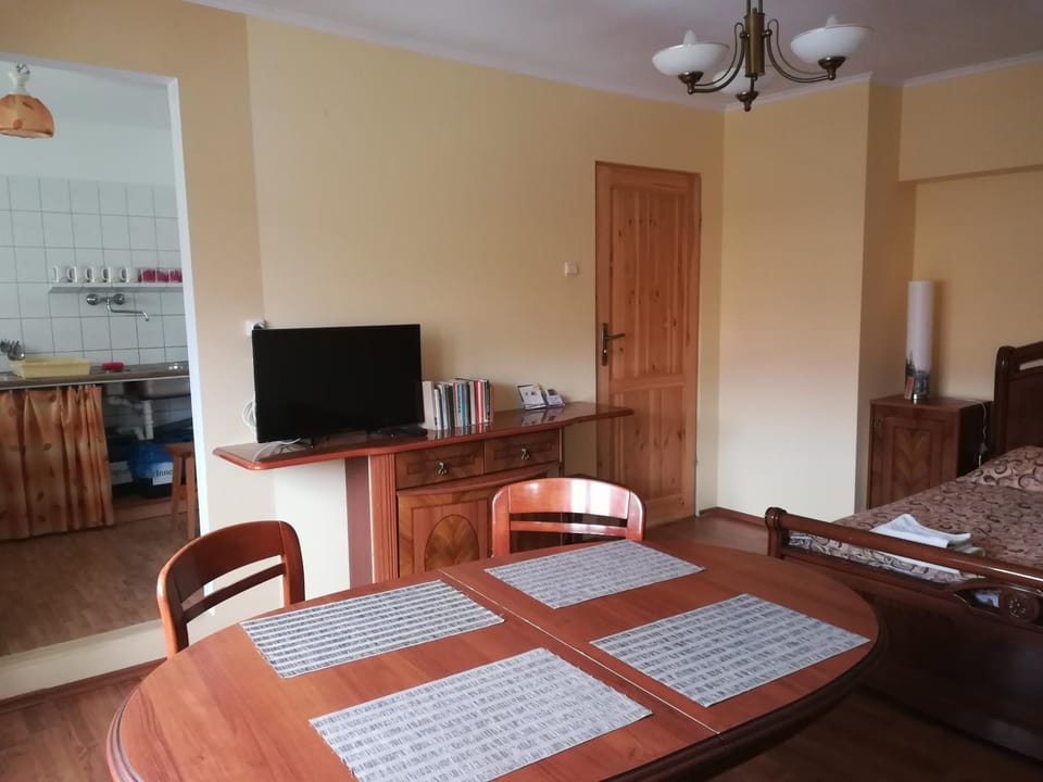 Kitchen or kitchenette, Living room, Dining area, Bedroom