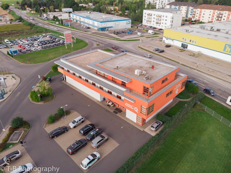 Property building, Neighbourhood, Bird's eye view, Street view, Parking