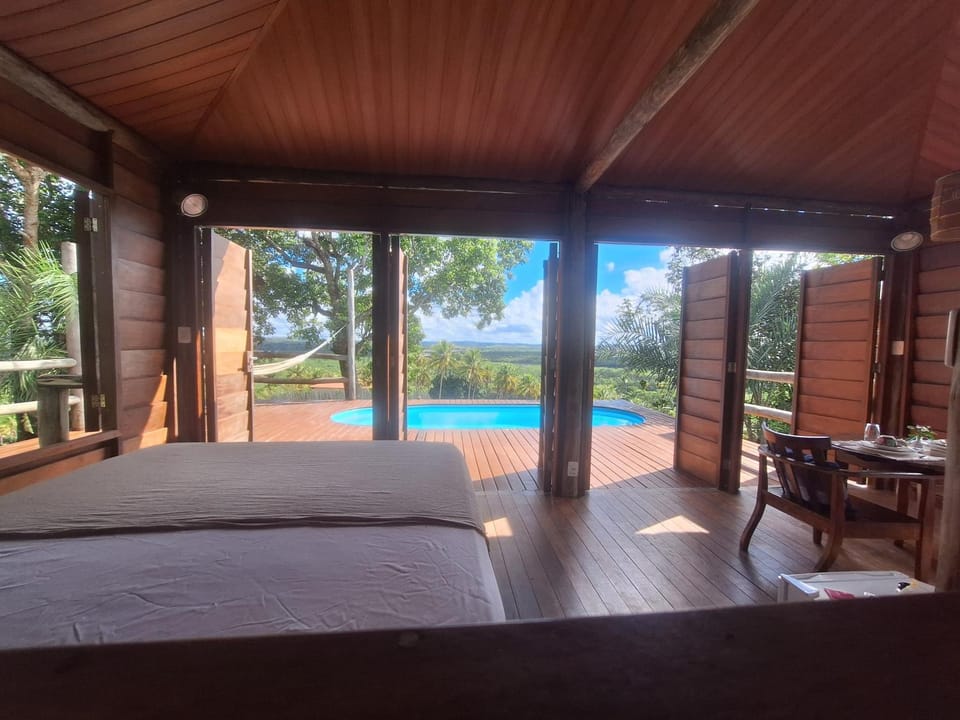 Bed, Natural landscape, Photo of the whole room, Pool view, Swimming pool