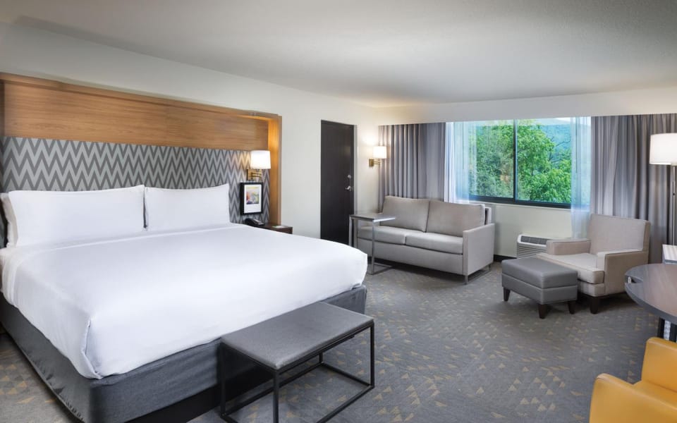 Bed, Seating area, Bedroom