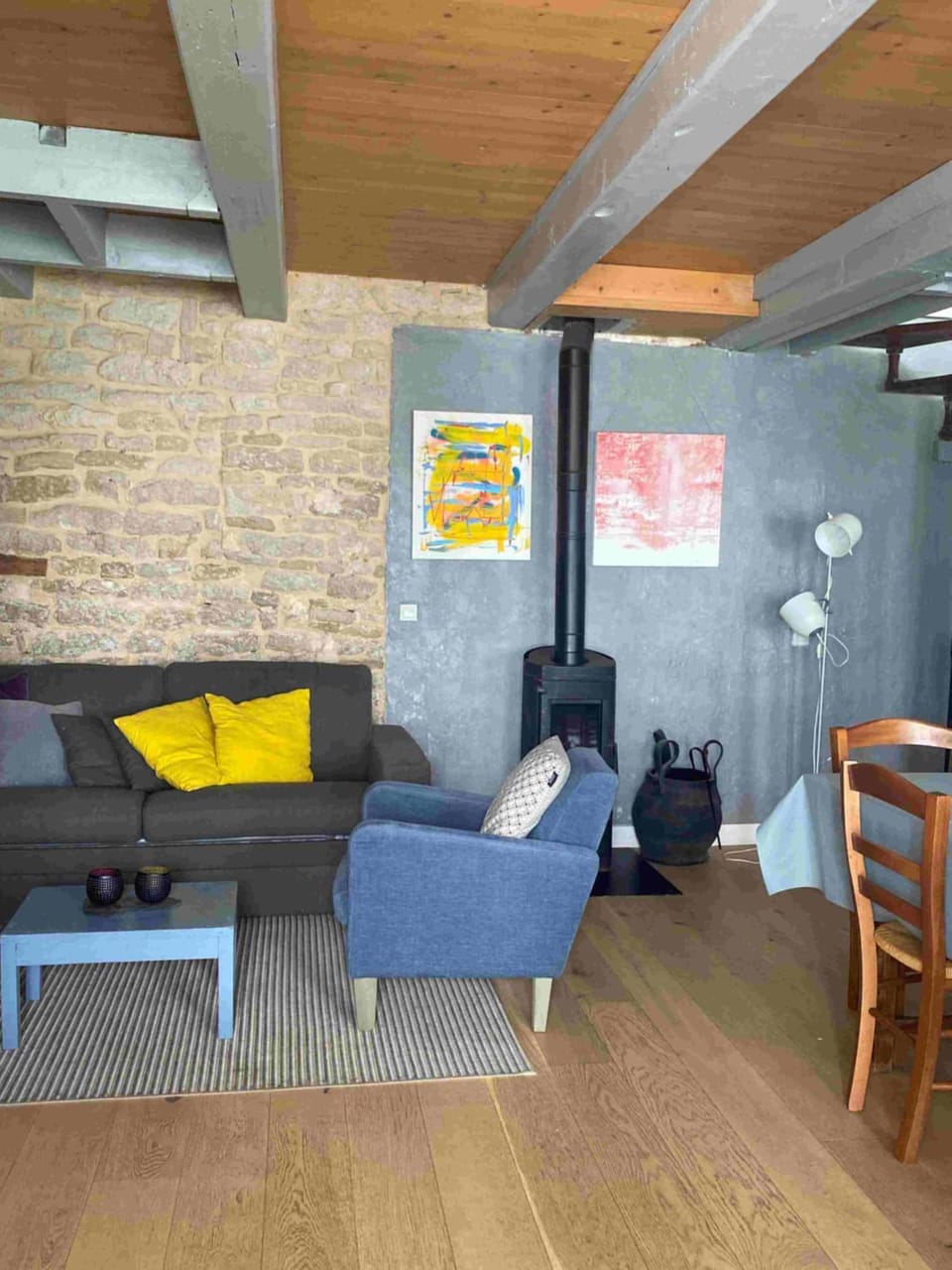 Living room, fireplace