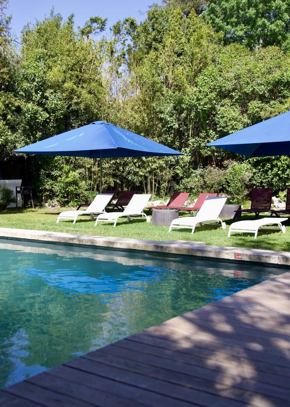 Spring, Swimming pool, sunbed