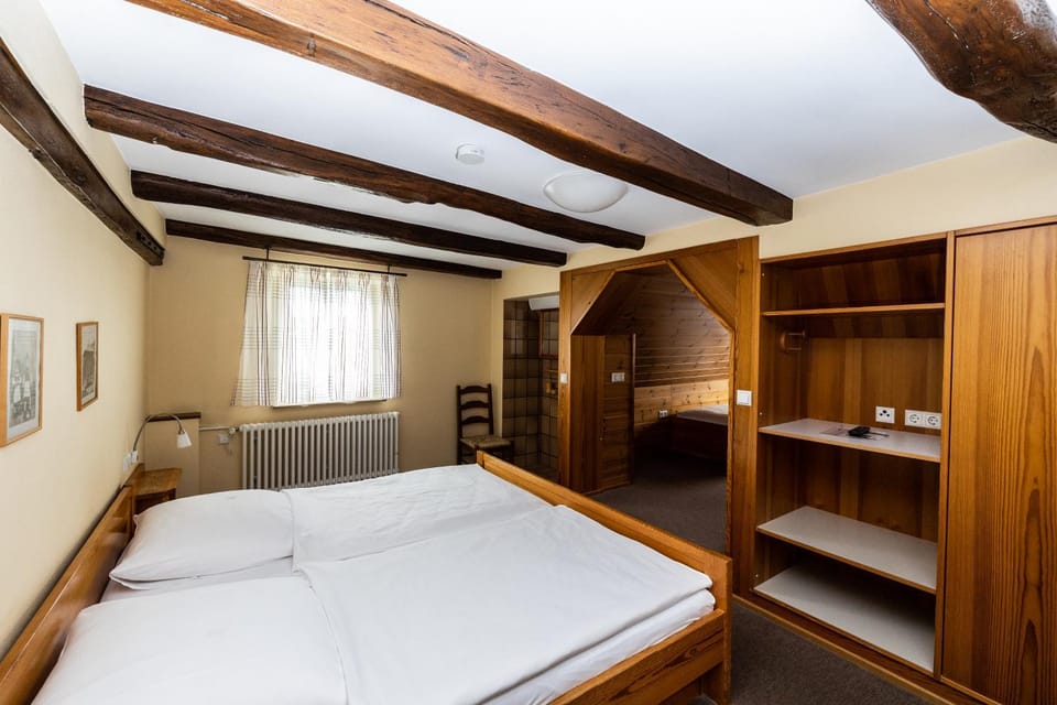 Bed, bunk bed, wardrobe