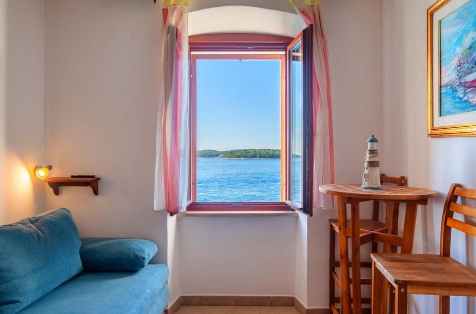 Living room, Seating area, Sea view