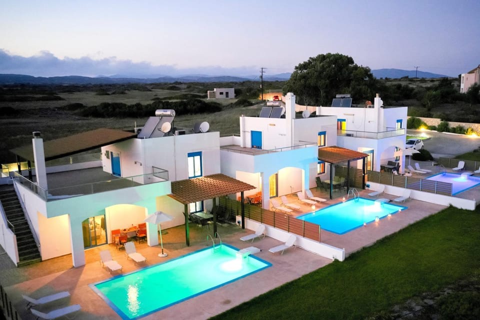 Property building, Bird's eye view, Summer, On site, Sunset