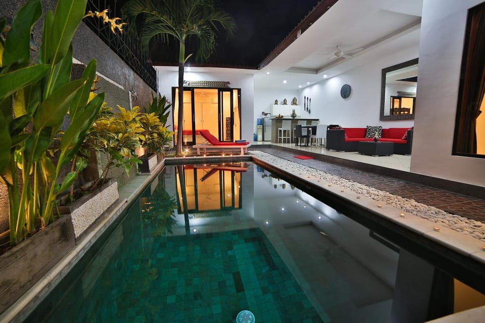 Night, Swimming pool, Swimming pool