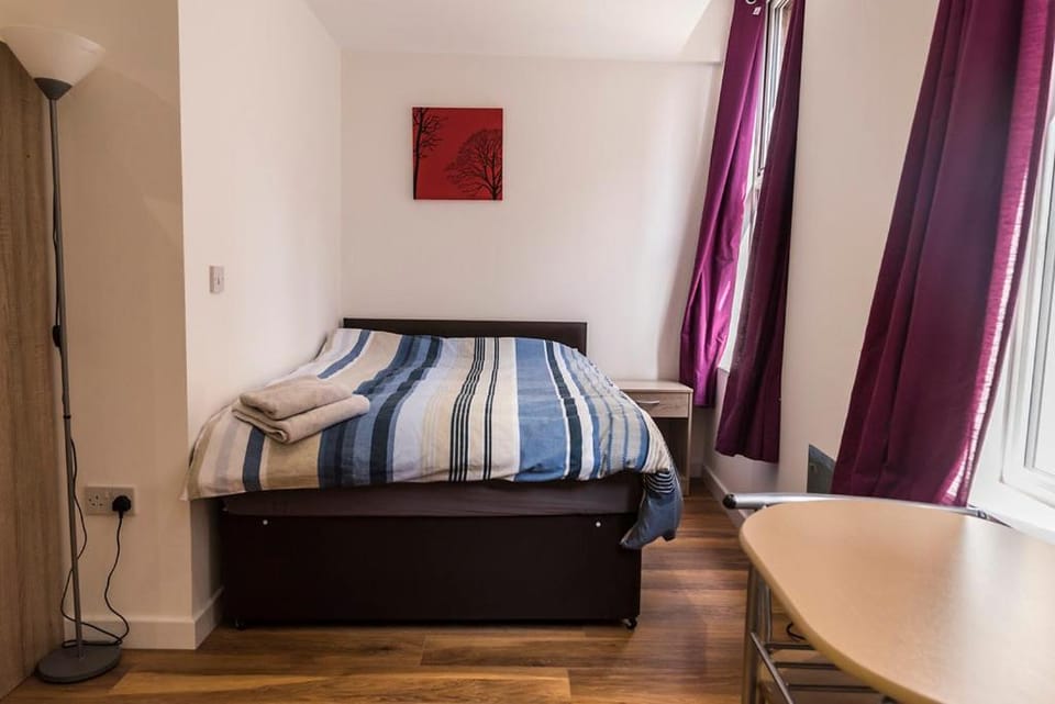 Bed, Living room, Photo of the whole room, Seating area, Bedroom