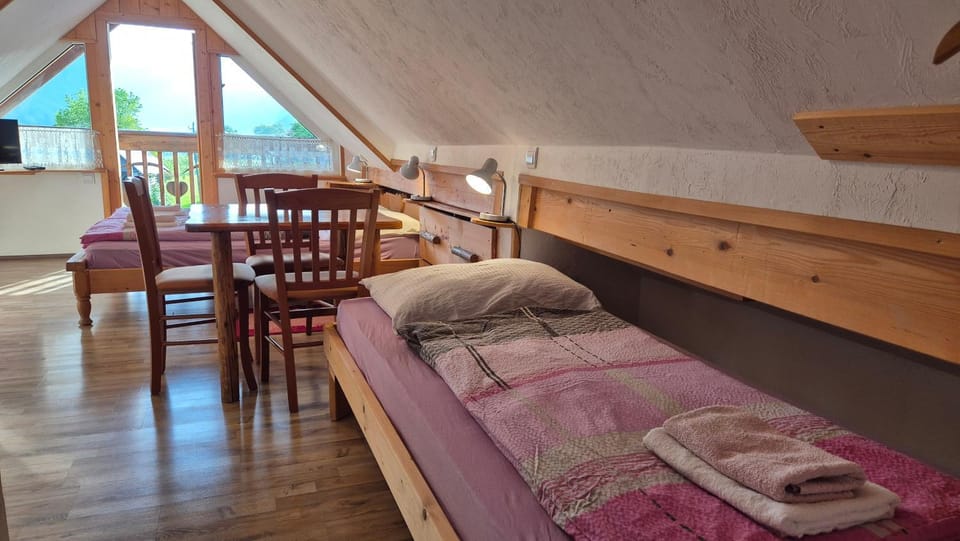 Bed, Seating area, Bedroom