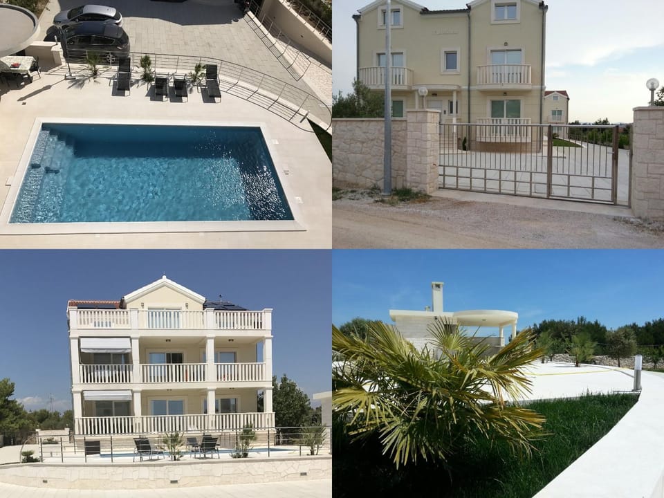 Property building, Facade/entrance, Garden, Swimming pool