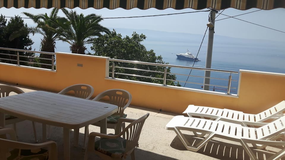 Property building, Patio, Day, View (from property/room), Balcony/Terrace, Seating area, City view, River view, Sea view, Street view
