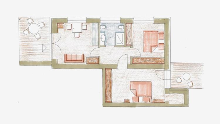 Bird's eye view, Floor plan