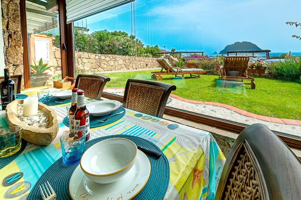 Patio, Dining area, Garden view, Sea view