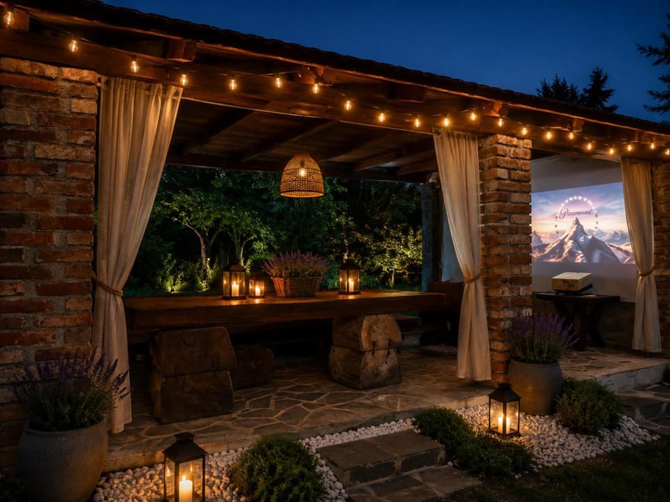 Night, Garden, Garden view