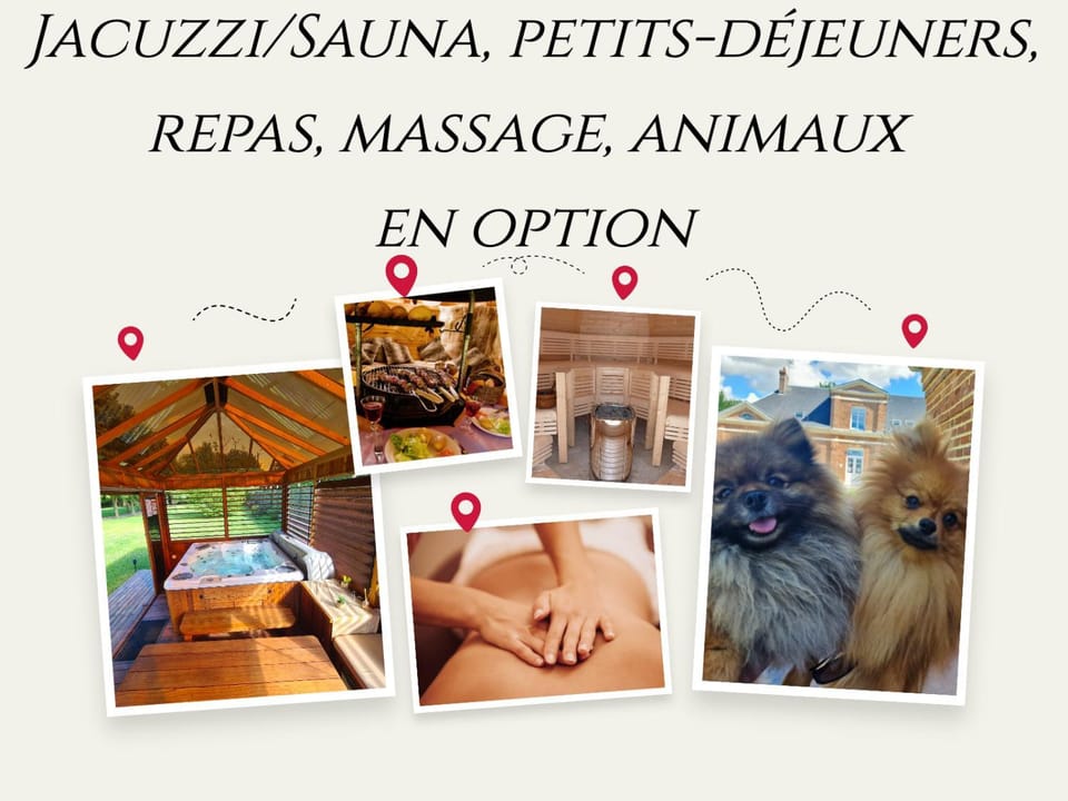Restaurant/places to eat, Massage, Breakfast