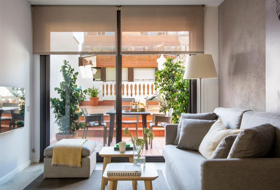 Off site, TV and multimedia, Balcony/Terrace, Living room, Photo of the whole room, Dining area