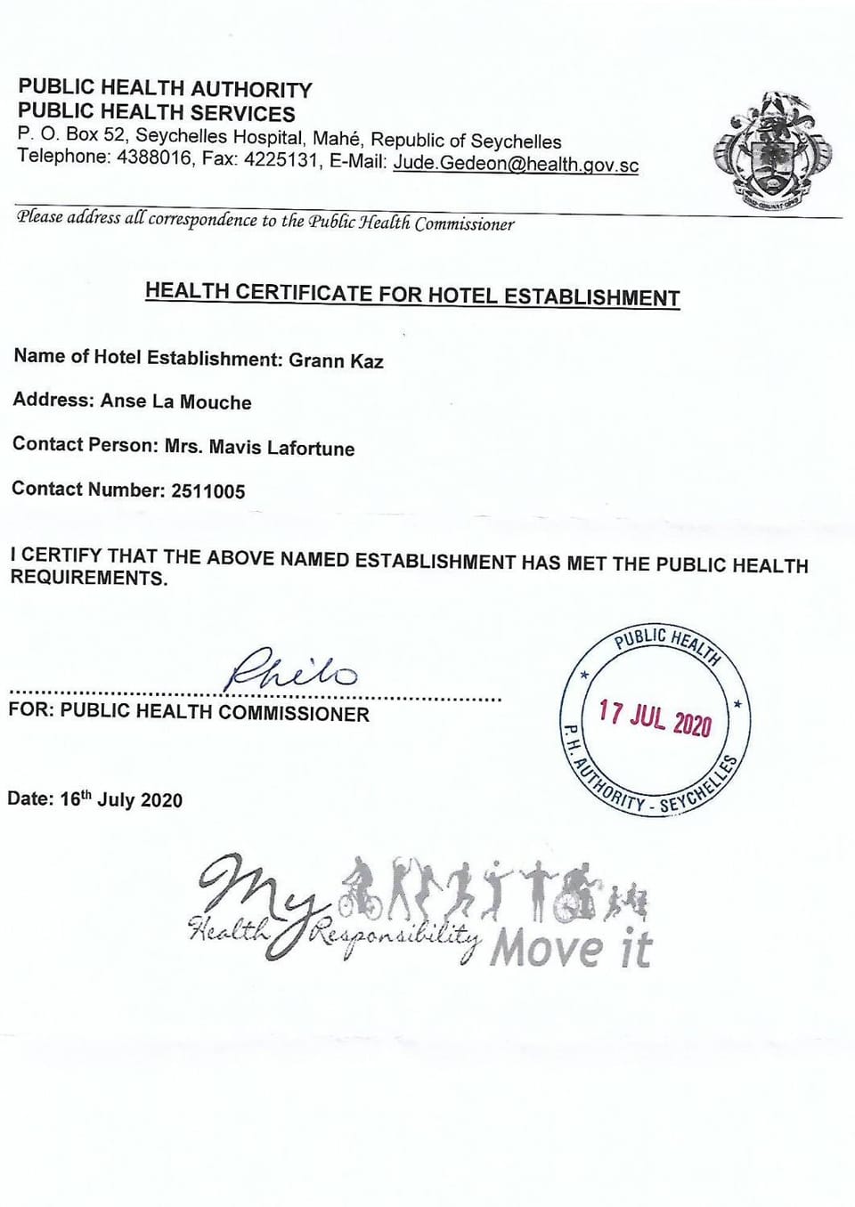 Certificate/Award