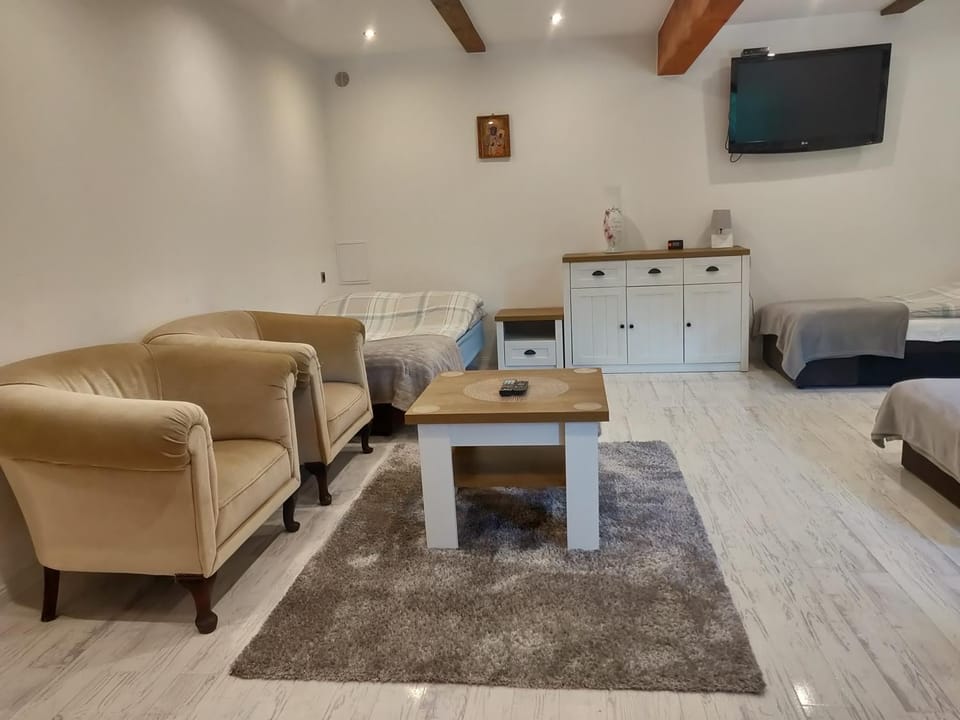 Bed, TV and multimedia, Living room, Photo of the whole room, Seating area, Bedroom, hair dresser, locker, locker, wardrobe