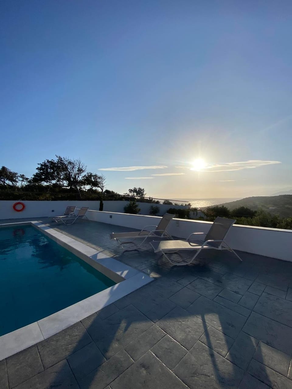 Swimming pool, Sunset