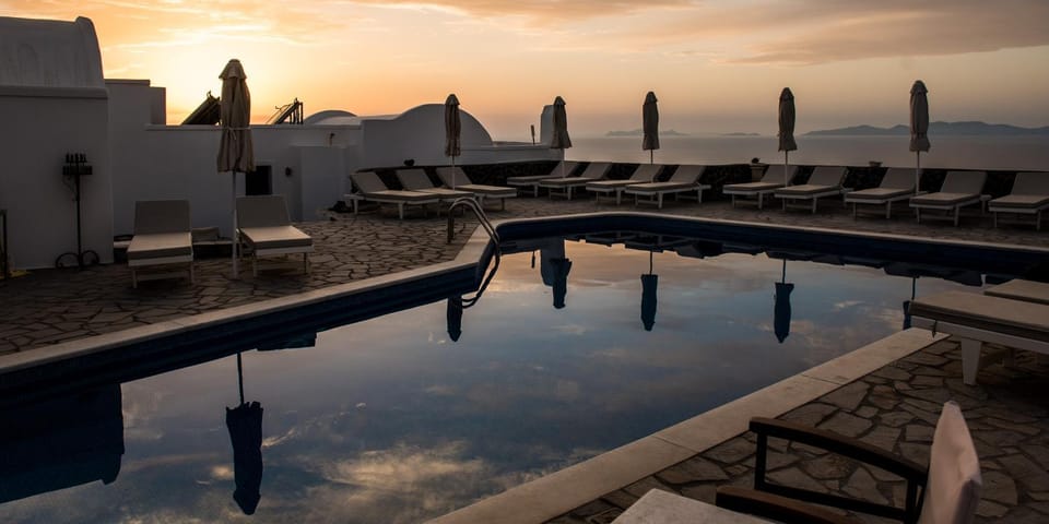 Swimming pool, Sunset