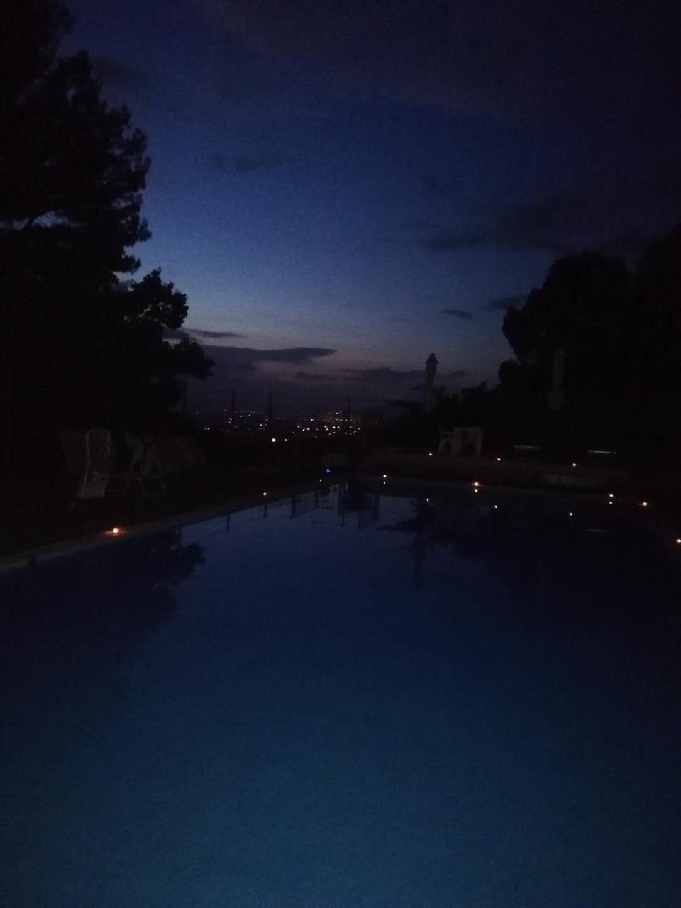 Pool view, Swimming pool, Sunset