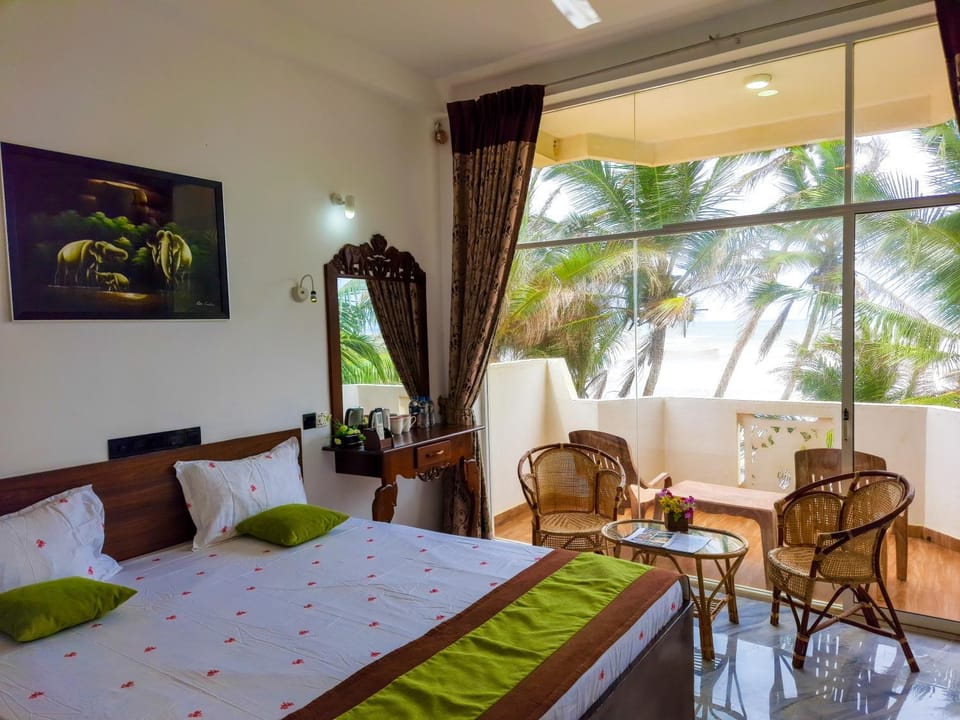 Seating area, Bedroom, Sea view
