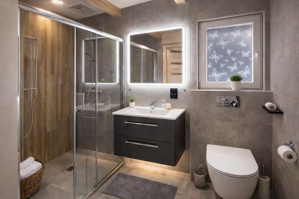 Domki Kapitańskie z prywatnym polem do gry w Mini Golf Nature lodge in West Pomeranian Voivodeship, Poland