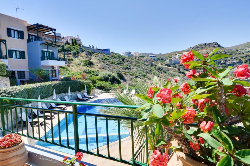 Property building, Spring, Day, Natural landscape, Garden, Garden view, Pool view, Swimming pool, sunbed