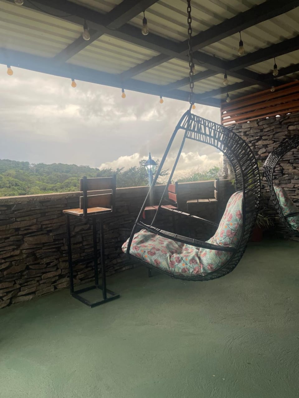 Patio, Natural landscape, Seating area, Mountain view