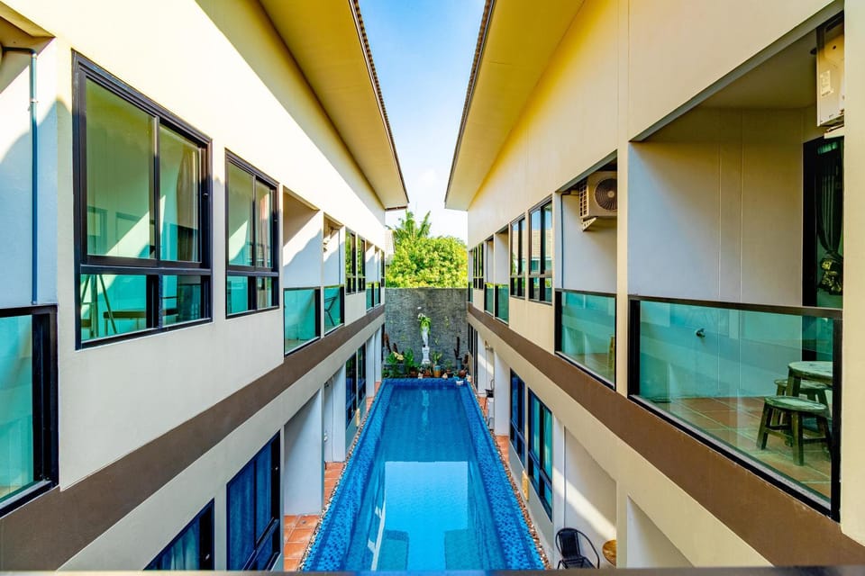 Property building, Pool view