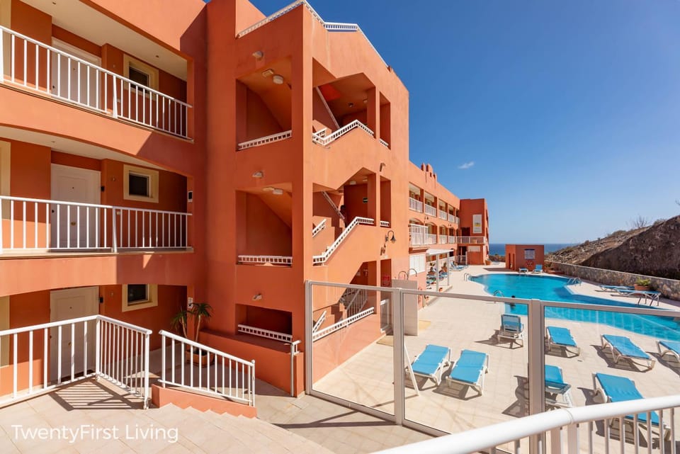 Residence Playa Paraiso With Ocean View - Green Flat Apartment in Fuerteventura