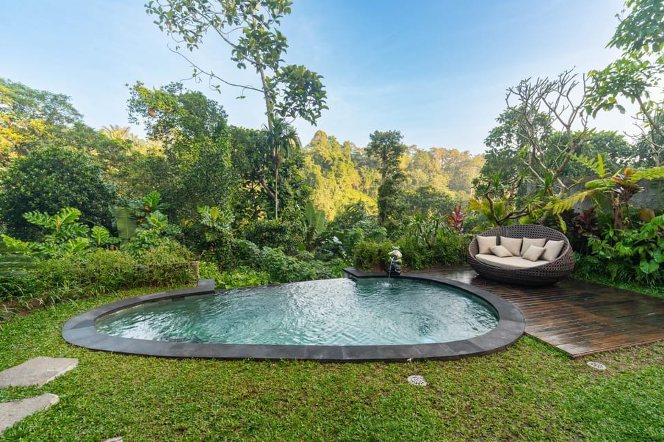 Spring, Day, Natural landscape, Garden, Garden view, Pool view, Swimming pool