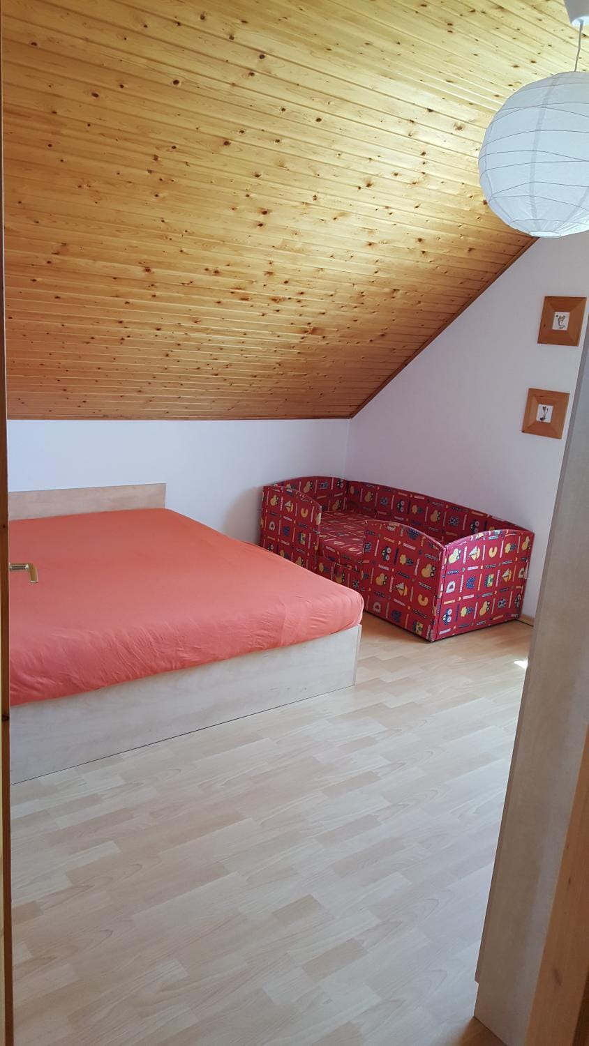 Property building, Bedroom, cot